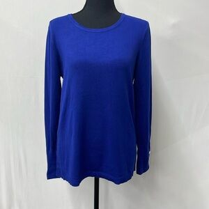 JM Collection crew neck long-sleeved lightweight sweater,plum, size M, NWT